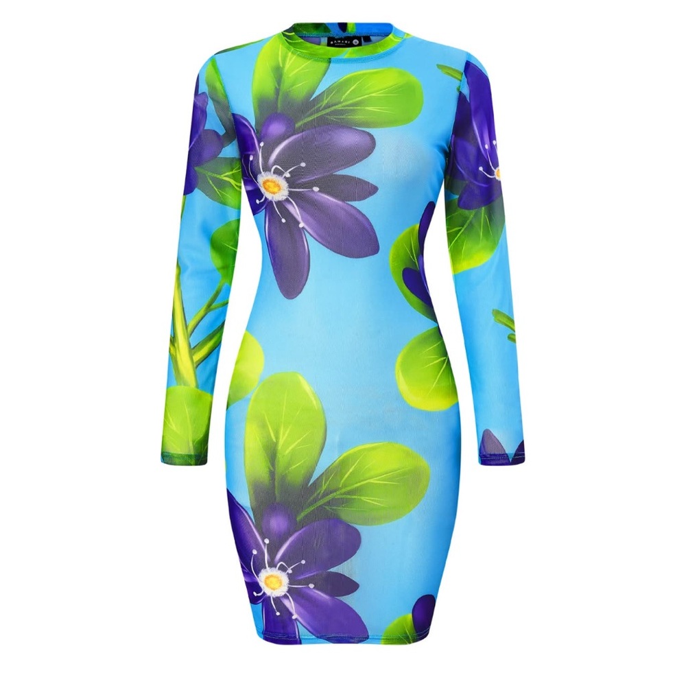 NWT Bahari Bahamas swim cover/mesh dress - vivid and beautiful